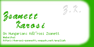 zsanett karosi business card